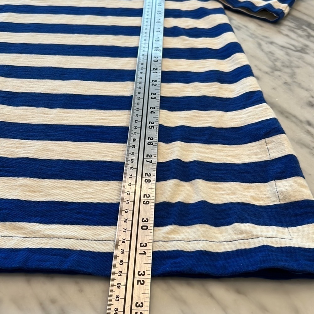 J CREW Preppy Blue & White Striped Cotton Mini Dress, Size S - Picture 10 of 12